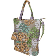 Pattern Leaves Banana Rainbow Shoulder Tote Bag