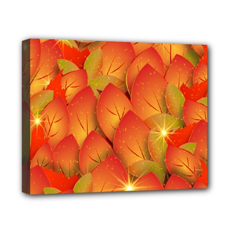 Pattern Texture Leaf Canvas 10  X 8  (stretched)