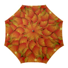 Pattern Texture Leaf Golf Umbrellas by HermanTelo