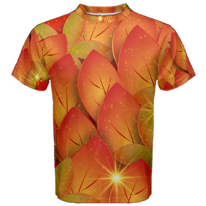 Pattern Texture Leaf Men s Cotton Tee