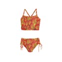 Pattern Texture Leaf Girls  Tankini Swimsuit View1