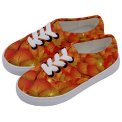 Pattern Texture Leaf Kids  Classic Low Top Sneakers by HermanTelo