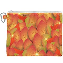 Pattern Texture Leaf Canvas Cosmetic Bag (xxxl)