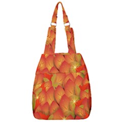 Pattern Texture Leaf Center Zip Backpack by HermanTelo