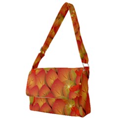 Pattern Texture Leaf Full Print Messenger Bag