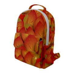 Pattern Texture Leaf Flap Pocket Backpack (large)