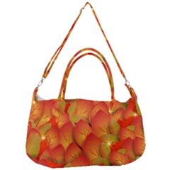 Pattern Texture Leaf Removal Strap Handbag