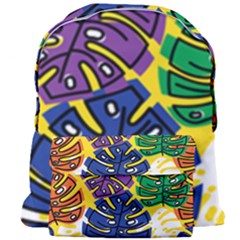 Pattern Leaves Grey Giant Full Print Backpack