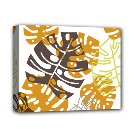 Pattern Leaves Deluxe Canvas 14  X 11  (stretched) by HermanTelo