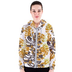 Pattern Leaves Women s Zipper Hoodie