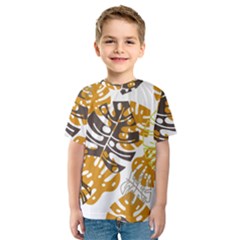 Pattern Leaves Kids  Sport Mesh Tee