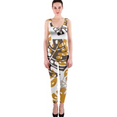 Pattern Leaves One Piece Catsuit