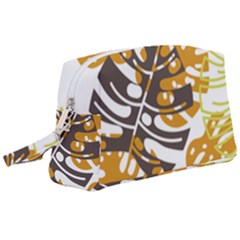 Pattern Leaves Wristlet Pouch Bag (large)