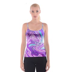 Pattern Texture Art Rainbow Spaghetti Strap Top