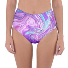 Pattern Texture Art Rainbow Reversible High-waist Bikini Bottoms