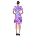 Pattern Texture Art Rainbow Short Sleeve V-neck Flare Dress View2