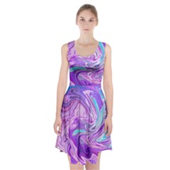 Pattern Texture Art Rainbow Racerback Midi Dress