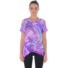 Pattern Texture Art Rainbow Cut Out Side Drop Tee by HermanTelo