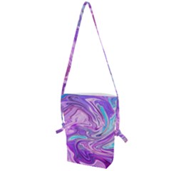 Pattern Texture Art Rainbow Folding Shoulder Bag