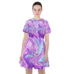 Pattern Texture Art Rainbow Sailor Dress by HermanTelo