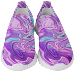 Pattern Texture Art Rainbow Kids  Slip On Sneakers