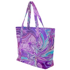 Pattern Texture Art Rainbow Zip Up Canvas Bag by HermanTelo