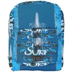 Sport, Surfboard With Water Drops Full Print Backpack by FantasyWorld7