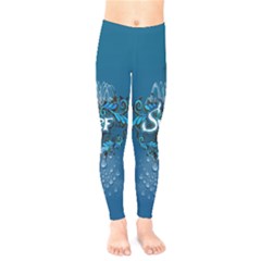 Sport, Surfboard With Water Drops Kids  Legging by FantasyWorld7