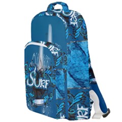 Sport, Surfboard With Water Drops Double Compartment Backpack by FantasyWorld7