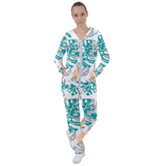 Pattern Leaves Rainbow Women s Tracksuit