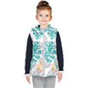 Pattern Leaves Rainbow Kids  Hooded Puffer Vest View1