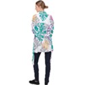 Pattern Leaves Rainbow Velvet Kimono Robe View2