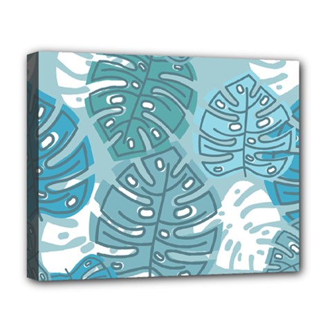 Pattern Leaves Banana Deluxe Canvas 20  X 16  (stretched)