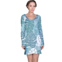 Pattern Leaves Banana Long Sleeve Nightdress View1