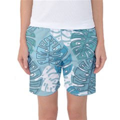 Pattern Leaves Banana Women s Basketball Shorts