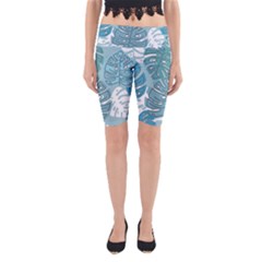 Pattern Leaves Banana Yoga Cropped Leggings