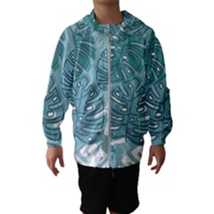 Pattern Leaves Banana Kids  Hooded Windbreaker