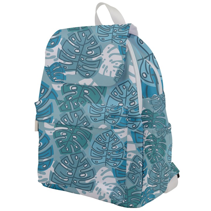 Pattern Leaves Banana Top Flap Backpack