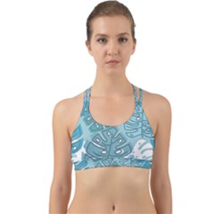 Pattern Leaves Banana Back Web Sports Bra by HermanTelo