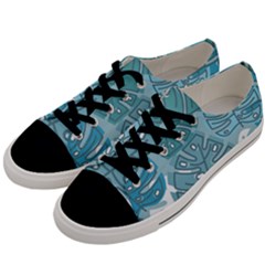 Pattern Leaves Banana Men s Low Top Canvas Sneakers