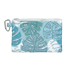 Pattern Leaves Banana Canvas Cosmetic Bag (medium) by HermanTelo