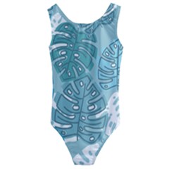 Pattern Leaves Banana Kids  Cut-out Back One Piece Swimsuit by HermanTelo