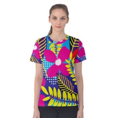 Pattern Leaf Polka Rainbow Women s Cotton Tee