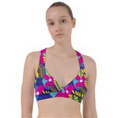 Pattern Leaf Polka Rainbow Sweetheart Sports Bra