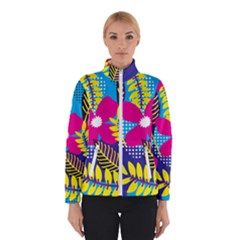 Pattern Leaf Polka Rainbow Winter Jacket