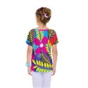 Pattern Leaf Polka Rainbow Kids  One Piece Tee View2