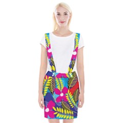 Pattern Leaf Polka Rainbow Braces Suspender Skirt