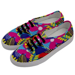 Pattern Leaf Polka Rainbow Men s Classic Low Top Sneakers by HermanTelo