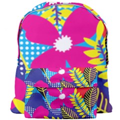 Pattern Leaf Polka Rainbow Giant Full Print Backpack by HermanTelo