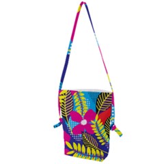 Pattern Leaf Polka Rainbow Folding Shoulder Bag by HermanTelo